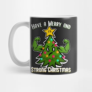 Christmas Tree with Muscles Strong Christmas for bodybuilder Mug